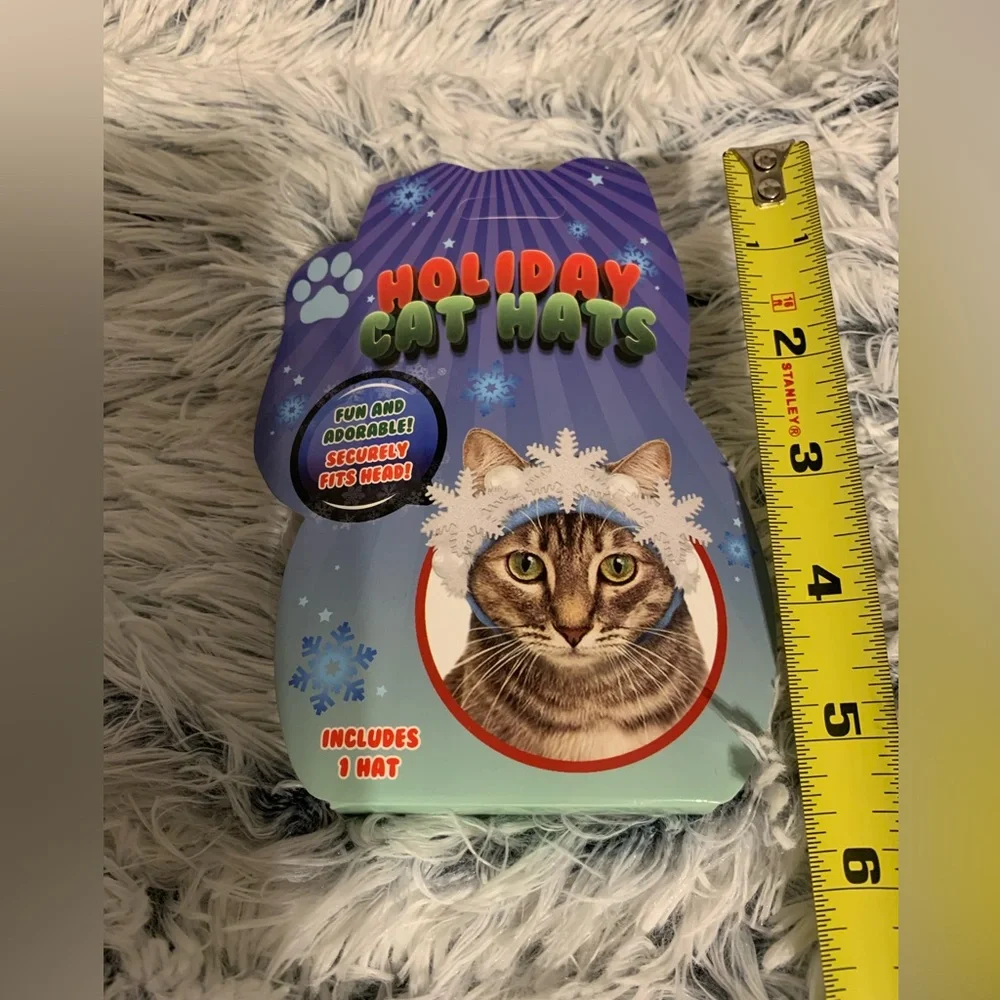 Holiday Cat Hat / Snowflake Halo Hat NEW In Box One Size